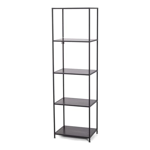 Riess Ambiente Industrial Bücherregal Slim LINE - 170cm - schwarz - Holz Optik Metall - Wohnzimmer Regal 4 Regalböden Riess Ambiente Industrial Bücherregal Slim LINE - 170cm - schwarz - Holz Optik Metall - Wohnzimmer Regal 4 Regalböden von Riess Ambiente