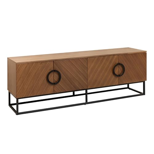 Riess Ambiente Industrial Lowboard GRANDEZZA - 180 cm - braun schwarz - Walnuss Design Metall TV Board Wohnzimmer Riess Ambiente Industrial Lowboard GRANDEZZA - 180 cm - braun schwarz - Walnuss Design Metall TV Board Wohnzimmer von Riess Ambiente