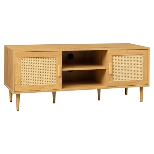 Riess Ambiente Lowboard Vienna - 120cm - Natur - Holz Wiener Geflecht Rattan - Retro TV-Board von Riess Ambiente