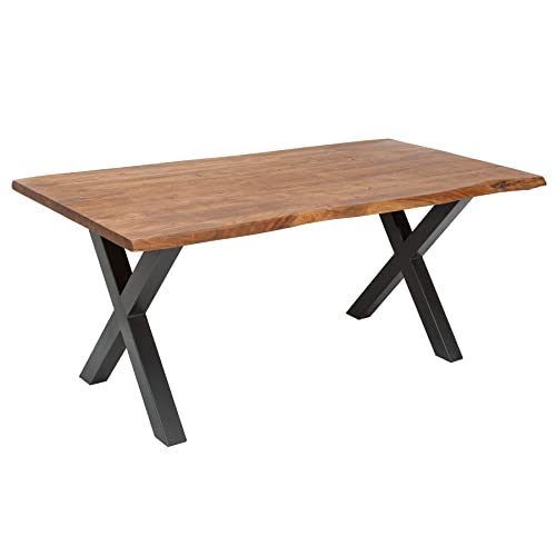Riess Ambiente Massiver Baumstamm Tisch Mammut 180cm Akazie Massivholz Esstisch Küchentisch Konferenztisch von Riess Ambiente