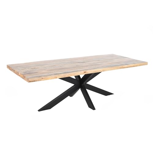 Riess Ambiente Massiver Esstisch Galaxie - 240cm - Natur schwarz - Mangoholz Eisen - mit Sterngestell rechteckig Industrial Design Riess Ambiente Massiver Esstisch Galaxie - 240cm - Natur schwarz - Mangoholz Eisen - mit Sterngestell rechteckig Industrial Design von Riess Ambiente