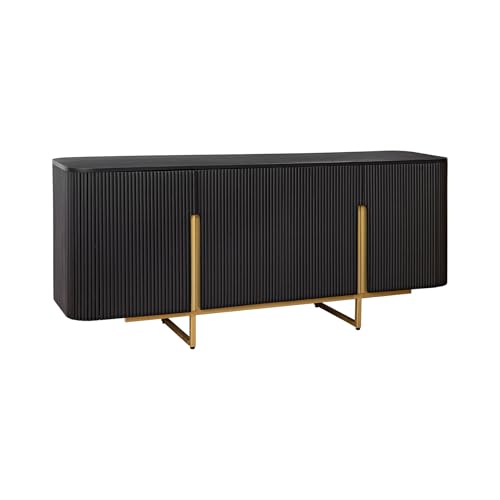 Riess Ambiente Massives Sideboard Gatsby 160cm schwarz Gold Mangoholz Retro Handmade Riess Ambiente Massives Sideboard Gatsby 160cm schwarz Gold Mangoholz Retro Handmade von Riess Ambiente
