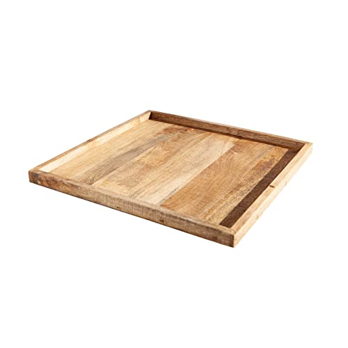Riess Ambiente Massives Tablett MAKASSAR 50cm Mangoholz Servierbrett Serviertablett Frühstückstablett von Riess Ambiente