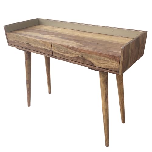 Riess Ambiente Massivholz Konsolentisch Beauty by Nature 110cm Sheesham Stone Finish Schreibtisch mit Stauraum Beistelltisch für Dein Wohnzimmer von Riess Ambiente
