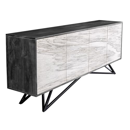 Riess Ambiente Massivholz Sideboard Mountain Soul - 175cm - weiß schwarz Akazie Massivholz echter Naturstein Kommode Riess Ambiente Massivholz Sideboard Mountain Soul - 175cm - weiß schwarz Akazie Massivholz echter Naturstein Kommode von Riess Ambiente