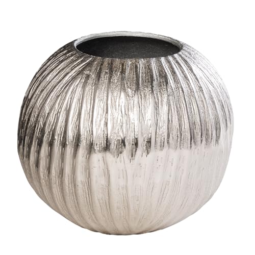 Riess Ambiente Moderne Vase Elegance - 25cm - Silber - Hammerschlag Design von Riess Ambiente