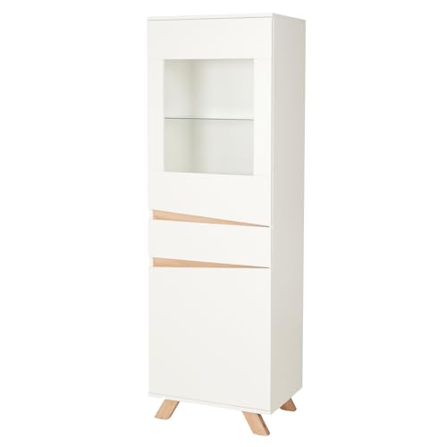 Riess Ambiente Moderne Vitrine LOFT - 180cm - weiß Natur - Eichenholz-Optik Glas Highboard Schrank Wohnzimmer Küche Riess Ambiente Moderne Vitrine LOFT - 180cm - weiß Natur - Eichenholz-Optik Glas Highboard Schrank Wohnzimmer Küche von Riess Ambiente