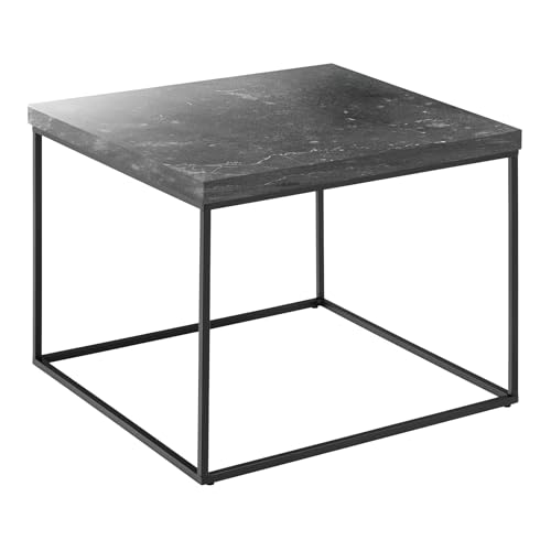Riess Ambiente Moderner Couchtisch - Architecture - 60cm - anthrazit schwarz - Marmor-Design Metallgestell von Riess Ambiente