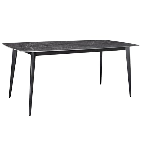 Riess Ambiente Moderner Esstisch Milano - 160cm - anthrazit - Keramik Tisch Metallbeine schwarz Esszimmertisch Design von Riess Ambiente