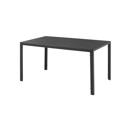 Riess Ambiente Moderner Gartentisch DESIGNO - 150cm - anthrazit schwarz - Aluminium wetterfest Outdoor Esstisch von Riess Ambiente