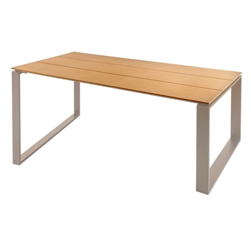 Riess Ambiente Moderner Gartentisch Floating - 210cm - Greige Aluminium Holz-Optik wetterfest Kufengestell Outdoor Esstisch Riess Ambiente Moderner Gartentisch Floating - 210cm - Greige Aluminium Holz-Optik wetterfest Kufengestell Outdoor Esstisch von Riess Ambiente