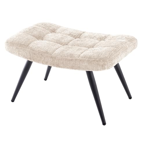 Riess Ambiente Moderner Hocker Scandinavia - Champagner schwarz - Chenillestoff Metallbeine Fußhocker Sitzhocker Riess Ambiente Moderner Hocker Scandinavia - Champagner schwarz - Chenillestoff Metallbeine Fußhocker Sitzhocker von Riess Ambiente