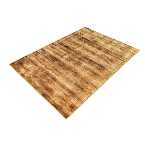 Riess Ambiente Moderner Teppich Soft Touch - 230x160cm - senfgelb Gold - Kurzflor Indoor-Teppich von Riess Ambiente