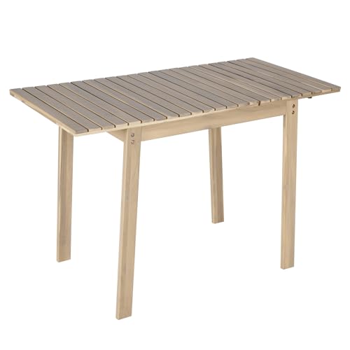 Riess Ambiente Outdoor Balkontisch Bali - 110cm - Natur hell - geöltes Akazienholz - Gartentisch 4 Personen klappbar wetterfest von Riess Ambiente