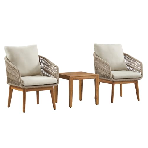 Riess Ambiente Outdoor Gartenlounge Rope - Natur braun Taupe - Akazie Polyester - 2er-Sitzgruppe Stühle Tisch Kissen Riess Ambiente Outdoor Gartenlounge Rope - Natur braun Taupe - Akazie Polyester - 2er-Sitzgruppe Stühle Tisch Kissen von Riess Ambiente