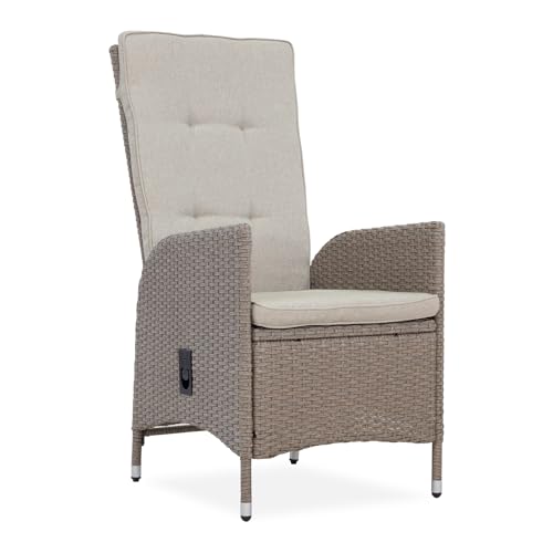 Riess Ambiente Outdoor Gartenstuhl Sylt - Natur beige - Polyrattan - Hochlehner mit Armlehne verstellbar wetterfest Riess Ambiente Outdoor Gartenstuhl Sylt - Natur beige - Polyrattan - Hochlehner mit Armlehne verstellbar wetterfest von Riess Ambiente