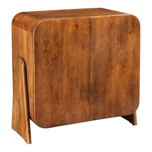 Riess Ambiente Quadratisches Lowboard Brasil - 75cm - braun - Mango Massivholz Sideboard Schrank Zwei Fächer von Riess Ambiente