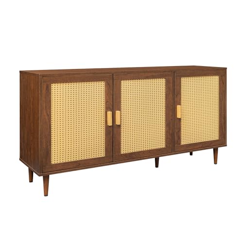 Riess Ambiente Retro Sideboard Vienna - 120cm - braun - Holzwerkstoff Wiener Geflecht Rattan - Kommode Schrank von Riess Ambiente