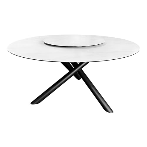 Riess Ambiente Runder Esstisch Spin 150cm weiß Keramik Marmor-Design Schwarze Metallbeine mit Drehplatte Esszimmertisch Küchentisch Speisetisch Tisch drehbar Riess Ambiente Runder Esstisch Spin 150cm weiß Keramik Marmor-Design Schwarze Metallbeine mit Drehplatte Esszimmertisch Küchentisch Speisetisch Tisch drehbar von Riess Ambiente