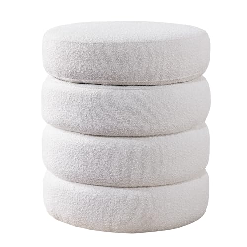 Riess Ambiente Runder Hocker Vogue 50cm Creme weiß Bouclé Polsterhocker mit Stauraum Sitzhocker Sitztruhe Riess Ambiente Runder Hocker Vogue 50cm Creme weiß Bouclé Polsterhocker mit Stauraum Sitzhocker Sitztruhe von Riess Ambiente