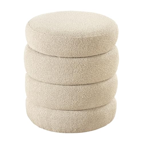Riess Ambiente Runder Polsterhocker Vogue - 50cm - Taupe - Bouclé - Sitzhocker mit Stauraum Riess Ambiente Runder Polsterhocker Vogue - 50cm - Taupe - Bouclé - Sitzhocker mit Stauraum von Riess Ambiente