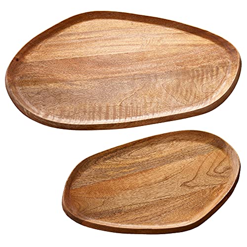 Riess Ambiente Tablett 2er Set Amazonas Mangoholz handgearbeitet Dekotablett Holztablett Tischdeko Dekoration Wohnaccessoire Riess Ambiente Tablett 2er Set Amazonas Mangoholz handgearbeitet Dekotablett Holztablett Tischdeko Dekoration Wohnaccessoire von Riess Ambiente