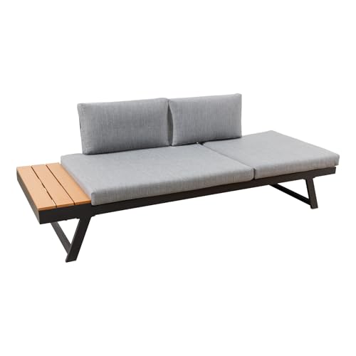 Riess Ambiente Verstellbare Gartenlounge MODULAR Miami - 230cm - grau Natur anthrazit - Liege Gartensofa inkl. Sitzpolster und Ablagetisch Riess Ambiente Verstellbare Gartenlounge MODULAR Miami - 230cm - grau Natur anthrazit - Liege Gartensofa inkl. Sitzpolster und Ablagetisch von Riess Ambiente