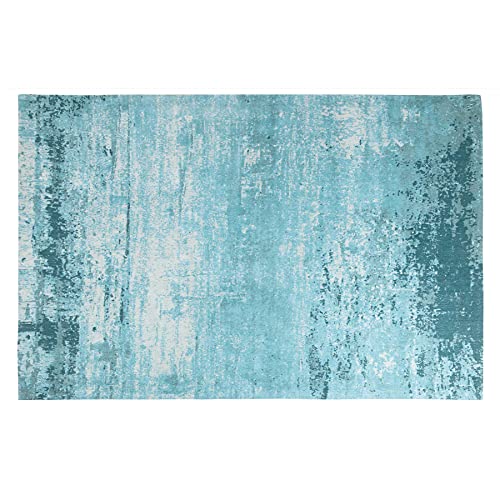 Riess Ambiente Vintage Teppich MODERN Art 240x160cm türkis beige verwaschen Used Look Baumwollteppich Wohnzimmerteppich Designerteppich von Riess Ambiente