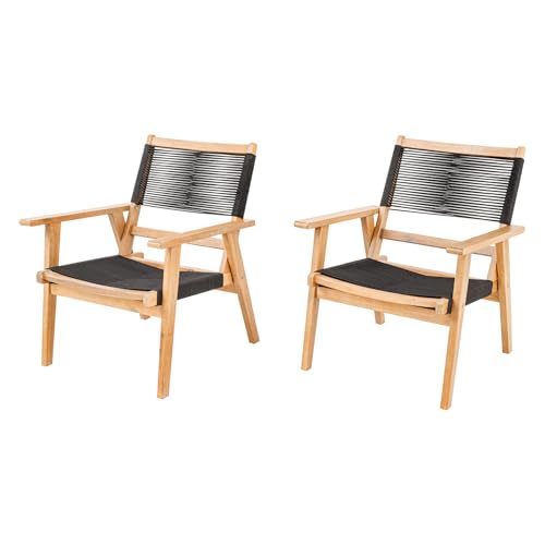 Riess Ambiente Wetterfestes 2er Set Gartenstuhl Bali Rope - Natur anthrazit - Akazienholz Massivholz Loungesessel Outdoor Riess Ambiente Wetterfestes 2er Set Gartenstuhl Bali Rope - Natur anthrazit - Akazienholz Massivholz Loungesessel Outdoor von Riess Ambiente