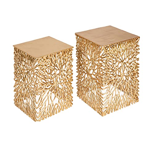 Riess Ambiente filigranes Beistelltisch 2er Set Leaf 33 cm Gold Handarbeit Handmade Couchtische Sofatische Dekotische Wohnzimmertisch Nachttisch Tisch Riess Ambiente filigranes Beistelltisch 2er Set Leaf 33 cm Gold Handarbeit Handmade Couchtische Sofatische Dekotische Wohnzimmertisch Nachttisch Tisch von Riess Ambiente