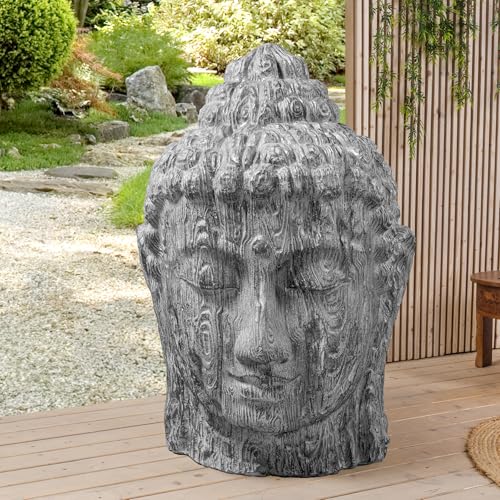 Riess Ambiente imposanter XXL Kopf Buddha 110cm anthrazit GRC Beton Buddha-Statue Buddha-Figur Dekofigur Dekoobjekt Dekostatue Wohnzimmerdeko Outdoor Dekoration Gartenstatue Riess Ambiente imposanter XXL Kopf Buddha 110cm anthrazit GRC Beton Buddha-Statue Buddha-Figur Dekofigur Dekoobjekt Dekostatue Wohnzimmerdeko Outdoor Dekoration Gartenstatue von Riess Ambiente