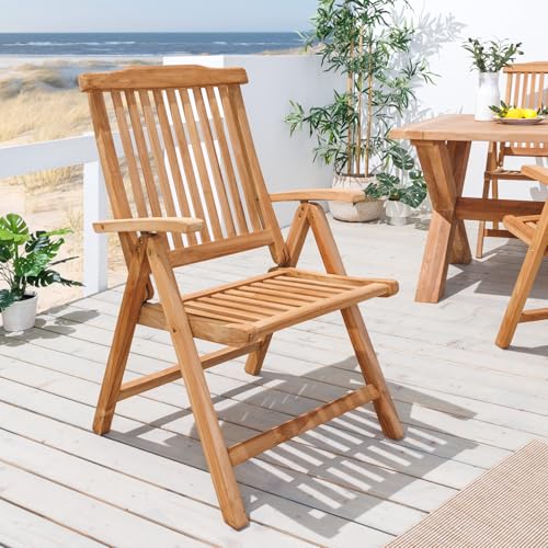 Riess Ambiente massiver Gartenstuhl Empire Teak Natur Teakholz klappbar Balkonstuhl Terrassenstuhl Outdoor-Stuhl Holzstuhl Esstischstuhl Stuhl mit Armlehne Riess Ambiente massiver Gartenstuhl Empire Teak Natur Teakholz klappbar Balkonstuhl Terrassenstuhl Outdoor-Stuhl Holzstuhl Esstischstuhl Stuhl mit Armlehne von Riess Ambiente