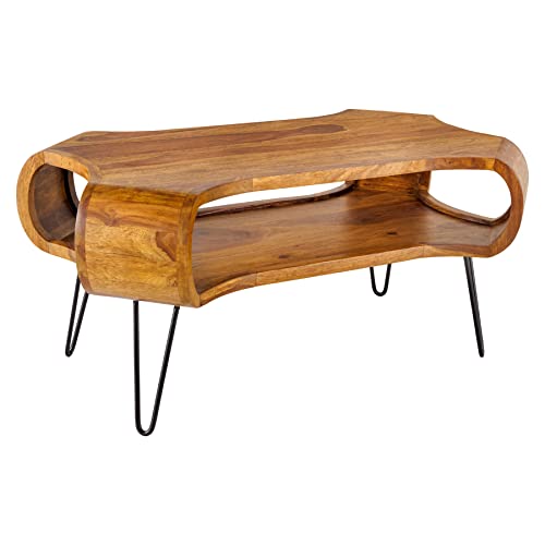 riess-ambiente.de Design Couchtisch Organic Living 100cm Sheesham Stone Finish Massivholz Handmade Hairpin Legs riess-ambiente.de Design Couchtisch Organic Living 100cm Sheesham Stone Finish Massivholz Handmade Hairpin Legs von Riess Ambiente