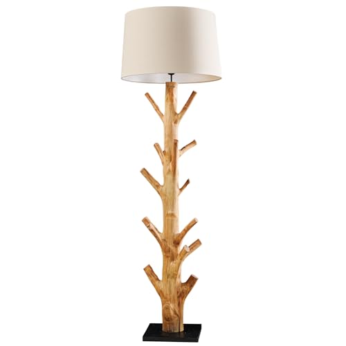 riess-ambiente.de Design Stehleuchte TREE NATURE 175cm natur Massivholz handmade von Riess Ambiente