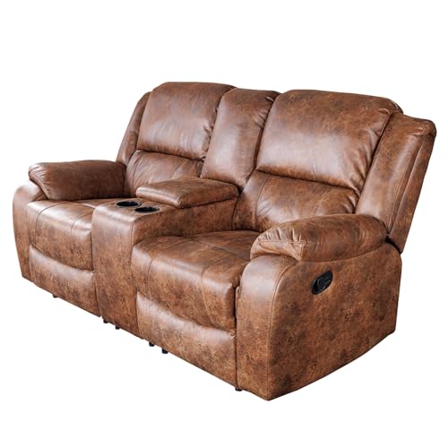 riess-ambiente.de Exklusiver 2er Kinosessel Hollywood antik braun mit Cupholder von Riess Ambiente