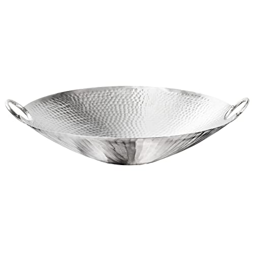 riess-ambiente.de Handgearbeitete Deko Schale ORIENT 55cm silber Metall Hammerschlag Design riess-ambiente.de Handgearbeitete Deko Schale ORIENT 55cm silber Metall Hammerschlag Design von Riess Ambiente