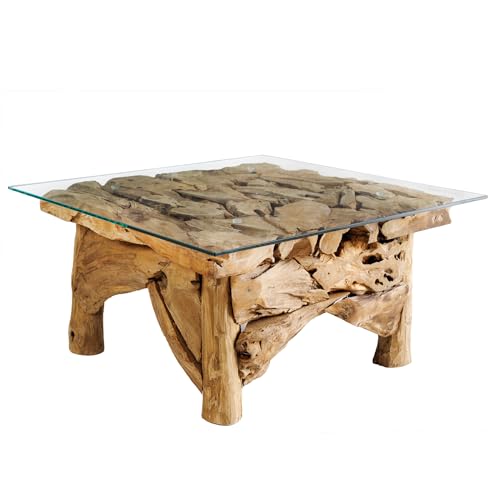 riess-ambiente.de Maritimer Couchtisch Riverside 80cm Teakholz Glasplatte Handarbeit riess-ambiente.de Maritimer Couchtisch Riverside 80cm Teakholz Glasplatte Handarbeit von Riess Ambiente