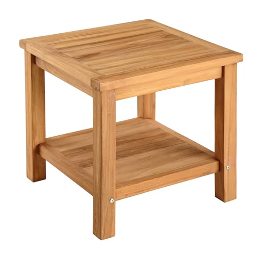 riess-ambiente.de Massiver Beistelltisch Empire Teak 50cm Natur Teakholz von Riess Ambiente