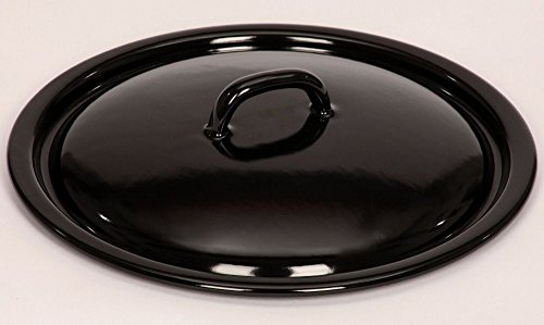 Riess, 0262-022, Deckel für Schnitzelpfanne 34, CLASSIC - SCHWARZEMAILLE, Durchmesser 34 cm, Höhe 6,5 cm, Emaille, schwarz, Induktion Riess, 0262-022, Deckel für Schnitzelpfanne 34, CLASSIC - SCHWARZEMAILLE, Durchmesser 34 cm, Höhe 6,5 cm, Emaille, schwarz, Induktion von Riess