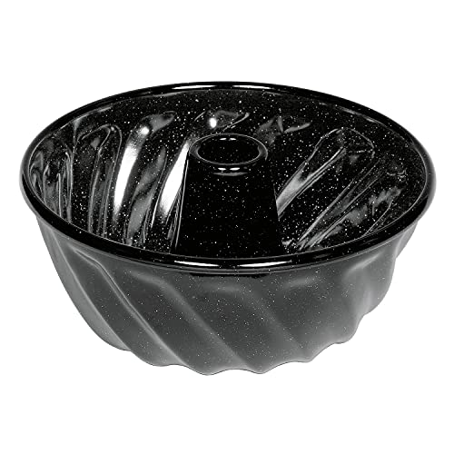 Riess, 0632-022, Gugelhupfform 24, CLASSIC - BACKFORMEN, Durchmesser 24 cm, Höhe 13.7 cm, Inhalt 3 Liter, Emaille, schwarz, Induktion Riess, 0632-022, Gugelhupfform 24, CLASSIC - BACKFORMEN, Durchmesser 24 cm, Höhe 13.7 cm, Inhalt 3 Liter, Emaille, schwarz, Induktion von Riess