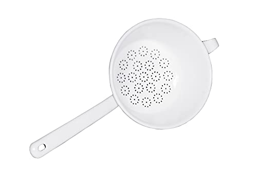 Riess, 0327-033, Passiersieb 20, CLASSIC- WEISS, Durchmesser 20 cm, Länge 42.3 cm, Höhe 16.5 cm, Emaille, weiß, Küchensieb Riess, 0327-033, Passiersieb 20, CLASSIC- WEISS, Durchmesser 20 cm, Länge 42.3 cm, Höhe 16.5 cm, Emaille, weiß, Küchensieb von Riess