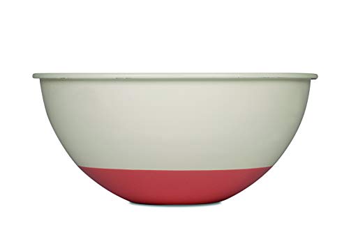 Riess, 0438-570, Schüssel 30cm, Emaille, Truehomeware, Edition Sarah Wiener, Farbe Obers/Pfirsich, Schale, Bowl, für Obst, Salat und Teig von Riess