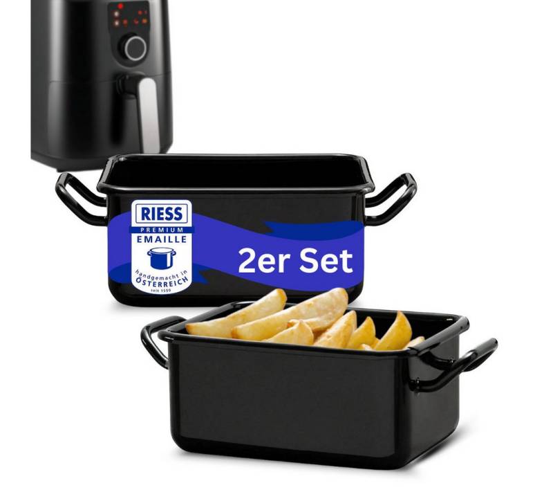 Riess Auflaufform 2er Set Emaille Mini Back- und Servierform, Emaille Riess Auflaufform 2er Set Emaille Mini Back- und Servierform, Emaille von Riess