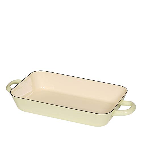 Riess - Bratpfanne - Auflaufform - Ofenform - Emaille - gelb - 29 x 18 cm von Riess