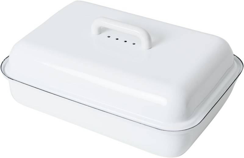 Riess Brotkasten Riess, 0616-033, Emaille Brotdose mit Deckel weiß, Emaille Riess Brotkasten Riess, 0616-033, Emaille Brotdose mit Deckel weiß, Emaille von Riess