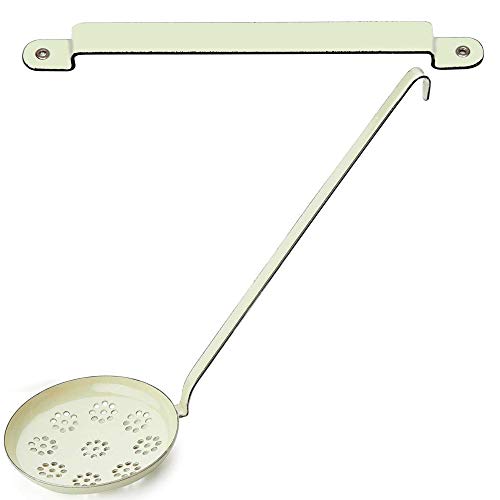 Riess Classic Backschaufel Backwender Plus Löffelblechleiste Aufhängeleiste Set Emaille-Kochgeschirr zum Hängen (nilgrün) von Riess