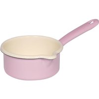 Riess Classic Pastell Stielkasserolle 12 cm / 0,5 L rosa - Emaille von Riess