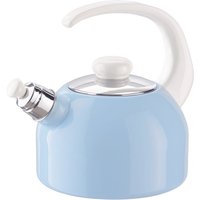 Riess Classic Pastell Wasserkessel 18 cm / 2,0 L blau mit Flöte - Emaille von Riess