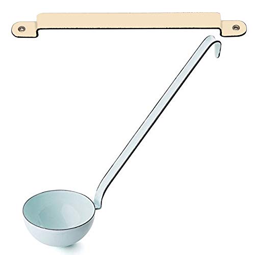 Riess Classic Schöpflöffel Kelle Plus Löffelblechleiste Aufhängeleiste Set Emaille-Kochgeschirr zum Hängen (bunt gemischt) von Riess
