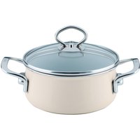 Riess Emaille Kasserolle 16 cm 1 l Nouvelle Avorio Top 3000 von Riess